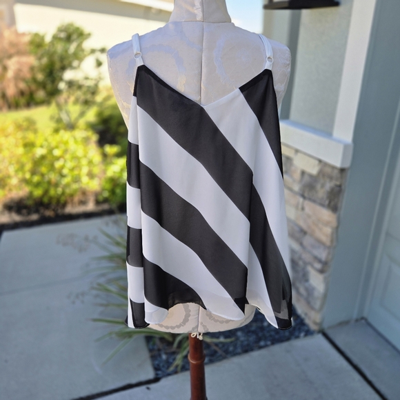 Torrid Sophie Swing Cami In Black And White Stripe, Size 0X - Picture 6 of 9